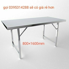 Bàn inox FELIX xếp Thái Lan cao cấp( 70×120cm,70×140cm,80×160cm,80×180cm)