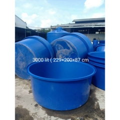 Thùng nhựa tròn nuôi cá và đựng hoá chất (3000 lít,2000 lít,1500 lít,1000 lít,750 lít)