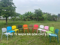Ghế nhựa đúc caffe có lỗ holsalkyo nhập khẩu