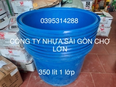 Thùng tròn nuôi cá 350 lít (1 lớp và 2 lớp)