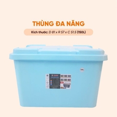 Thùng đa năng 150 lít bánh xe Vĩ Hưng