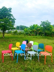 Ghế nhựa đúc caffe có lỗ holsalkyo nhập khẩu