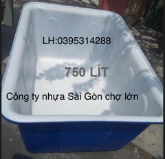 Thùng nhựa chữ Nhật nuôi cá 750 lít (1 lớp và 2 lớp)
