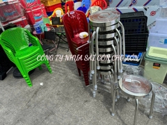 Ghế đẩu Inox DONA mặt 30 phi 25 bông 🌸