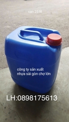 Can nhựa vuông 25 lít màu xanh và màu trắng cao cấp
