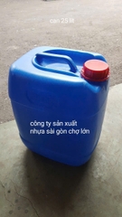 Can nhựa vuông 25 lít màu xanh và màu trắng cao cấp