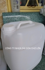 Can nhựa vuông 25 lít màu xanh và màu trắng cao cấp