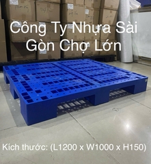 Pallet PL01 -LS ( 1200×1000×150 cm) nhựa nguyên sinh