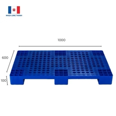 Pallet nhựa PL04-LS kích thước (L1000 x W600 x H100)mm ± 2%