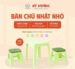 Bàn trà chanh chữ Nhật vĩ Hưng (44*33*40 cm)