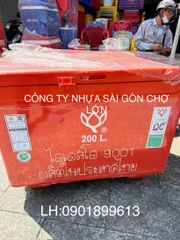 Thùng đá Thái Lan 200 lít nhập khẩu hoa sen bản lề