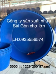 Thùng tròn nuôi cá 3000 lít (229*200*87 cm)