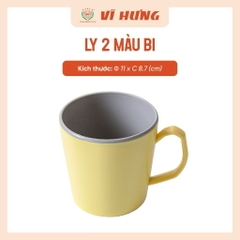 Cốc Nhựa Chịu Nhiệt 2 Màu, Có Quai Cầm Tiện Lợi, Màu Sắc Xinh Xắn - Nhựa Vĩ Hưng