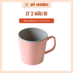 Cốc Nhựa Chịu Nhiệt 2 Màu, Có Quai Cầm Tiện Lợi, Màu Sắc Xinh Xắn - Nhựa Vĩ Hưng