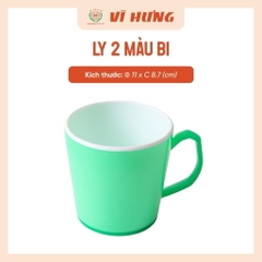 Cốc Nhựa Chịu Nhiệt 2 Màu, Có Quai Cầm Tiện Lợi, Màu Sắc Xinh Xắn - Nhựa Vĩ Hưng