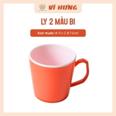 Cốc Nhựa Chịu Nhiệt 2 Màu, Có Quai Cầm Tiện Lợi, Màu Sắc Xinh Xắn - Nhựa Vĩ Hưng