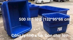 Thùng chữ Nhật nuôi cá 500 lít (132*95*66 cm) 1 lớp và 2 lớp