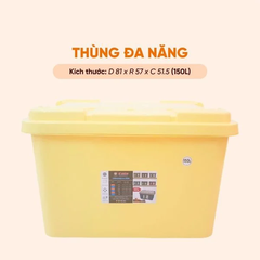 Thùng đa năng 150 lít bánh xe Vĩ Hưng