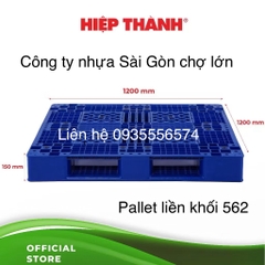 Pallet vuông liền khối 562 (1200*1200*150mm) chính hãng hiệp thành