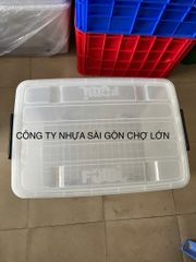 Thùng nhựa trong 95 lít có bánh xe Long Thành