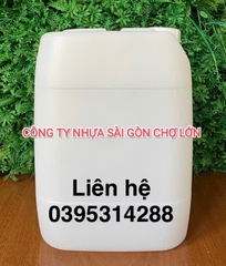 Can nhựa vuông 10 lít hóa chất màu trắng