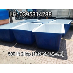 tank nhựa nuôi cá  chữ nhật 500 lít ( 2 lớp và 1 lớp)