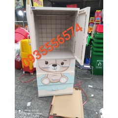 Tủ treo đồ 2 cánh 3 ngăn hình Gấu