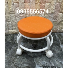 GHẾ TRÒN MINI XOAY CÓ BÁNH XE  360 độ nhập khẩu