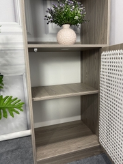 Tủ Rượu phòng khách phong cách Bắc Âu , Tủ Rượu trang trí  chất liệu gỗ MDF có cánh mở. KT: R40*S30*C160 cm. TR_16