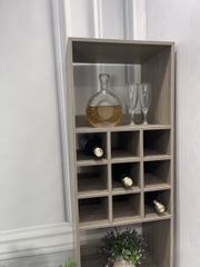 Tủ Rượu phòng khách phong cách Bắc Âu , Tủ Rượu trang trí  chất liệu gỗ MDF có cánh mở. KT: R40*S30*C160 cm. TR_16