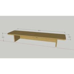 Kệ gỗ kê màn hình máy tính , Kệ gỗ góc bo tròn KN HomeDercor, kê máy tính , laptop văn phòng KM_MS14