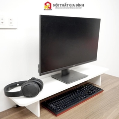 Kệ gỗ kê màn hình máy tính , Kệ gỗ góc bo tròn KN HomeDercor, kê máy tính , laptop văn phòng KM_MS14