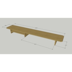 Kệ gỗ kê màn hình máy tính , Kệ gỗ góc bo tròn KN HomeDercor, kê máy tính , laptop văn phòng KM_MS14