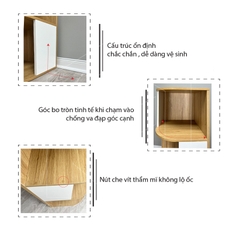 [ FREE SHIP ] Kệ Góc Tường LOẠI GỖ ĐẸP ,  Kệ góc cong  Đồ Trang Trí Gỗ MDF Đa Năng KG4T_MS25