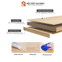 ( HỎA TỐC HN ) Kệ tủ đầu giường vàng KN Homedecor , Tab đầu giường ,Hộc Tủ Đầu Giường Gỗ MDF , MS12A