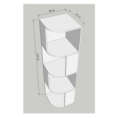 [ FREE SHIP ] Kệ Góc Tường LOẠI GỖ ĐẸP ,  Kệ góc cong  Đồ Trang Trí Gỗ MDF Đa Năng KG4T_MS25