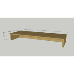 Kệ kê màn hình máy tính góc vuông KN Home decor bằng gỗ, Kệ gỗ kê màn hình máy tính KM_MS24