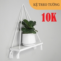 Kệ gỗ treo tường KN Home decor, kễ gỗ treo bằng dây decor trang trí nhà cửa , TẶNG phụ kiện KTD_0123