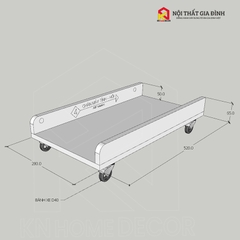 Kệ để CPU máy tính KN Homedecor , Kệ để case, Chống Bị Điện Giật Khi Chạm , Bánh xe di động KCP_MS25
