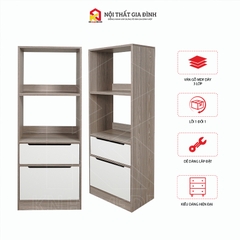 Kệ sách gỗ  4 TẦNG phong cách KN Home decor , tủ gỗ đa năng nhiều tầng gỗ MDF  phủ Melamine KS_MS29_4T