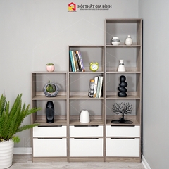 Kệ sách gỗ  4 TẦNG phong cách KN Home decor , tủ gỗ đa năng nhiều tầng gỗ MDF  phủ Melamine KS_MS29_4T