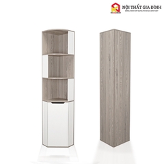 Kệ góc tường có tủ KN Homedecor , kệ sách góc tường , kệ văn phòng , kệ đa năng gỗ MDF 12mm MS43