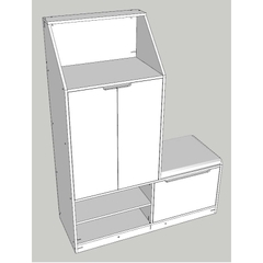 Tủ giày gỗ MDF kèm đệm ngồi Lắp ráp, Kệ giày dép đa năng, hiện đại, TIẾT KIỆM diện tích, chịu lực tốt. KG90