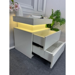 Kệ Tab Đầu Giường Phát Sáng 2 Tầng – Hiện Đại, Sang Trọng, Tiện Lợi, Có Ngăn Bí Mật