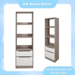Kệ sách gỗ  5 TẦNG phong cách  KN Home decor , tủ gỗ đa năng nhiều tầng gỗ MDF phủ Melamine KS_MS29_5T. KT: R40*S25*C130
