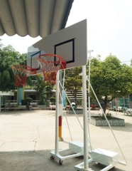 Trụ Bóng Rổ Trường Học Kim Thành KTR01 Cao 2.1m - 2.65m | Bảng Composite 1.2m