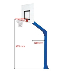 Trụ Bóng Rổ Cố Định Vifasport 801875 | Trụ Bóng Rổ Ngoài Trời Cho Trường Học