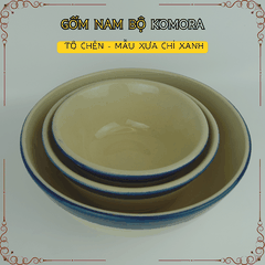 Gốm Nam Bộ - Mẫu Xưa Chỉ Xanh