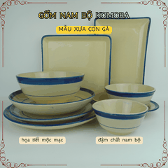 Gốm Nam Bộ - Mẫu Xưa Chỉ Xanh