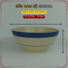 Gốm Nam Bộ - Mẫu Xưa Chỉ Xanh